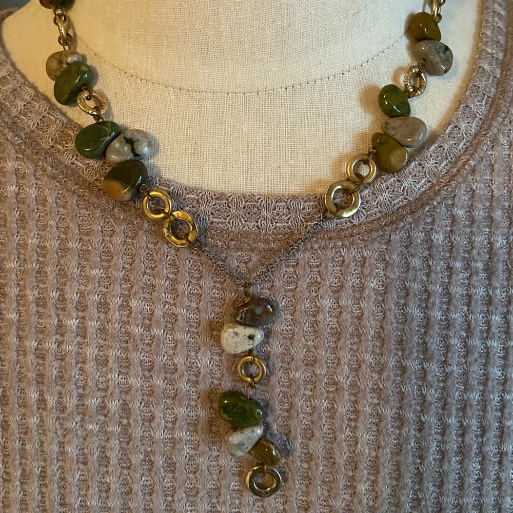 Natural Stone Necklace EUC
